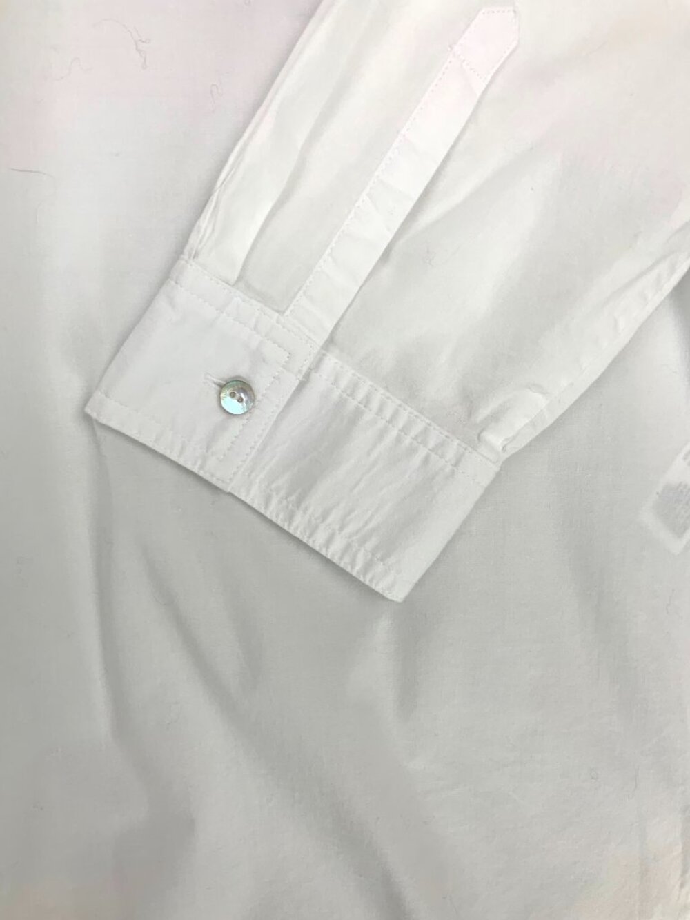 Eileen Fisher White Poplin Long Sleeve Tunic Shirt Button Up  Sz L - Picture 10 of 16